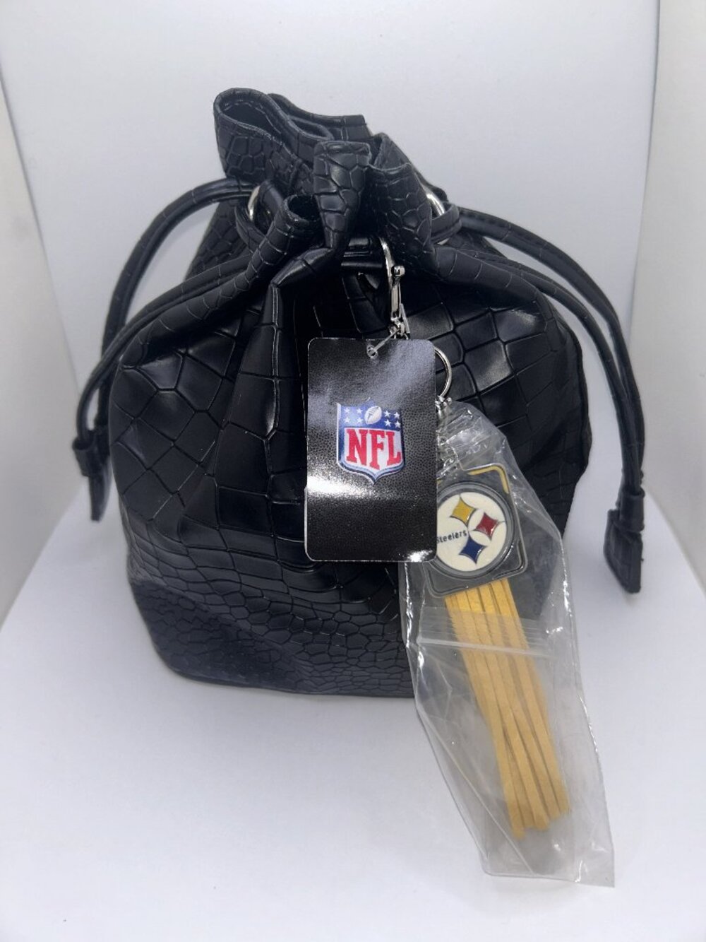 NFL Charming Mini Bucket Pittsburgh Steelers Black by Little Earth Productions